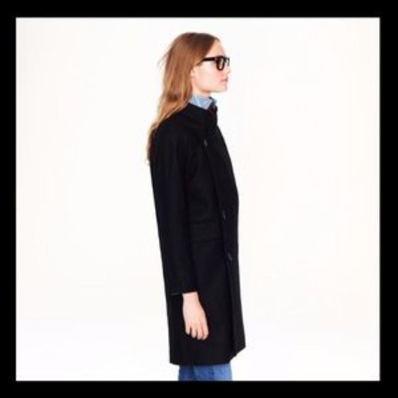 NWOT J. Crew Double Breasted Cocoon Coat Wool/Cashmere Oversized 10 - Picture 4 of 7